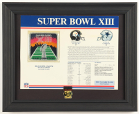 1979 "Steelers vs Cowboys" Super Bowl XIII Uniform Patch Custom Framed Display at PristineAuction.com