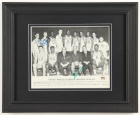 1966 Celtics NBA Champions Custom Framed Photo Signed By (4) with Red Auerbach, Sam Jones, John Thompson & Dave Nelson (PSA) at PristineAuction.com