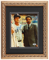 Carl Yastrzemski & Juan Marichal Signed Red Sox Custom Framed Photo (PSA) at PristineAuction.com