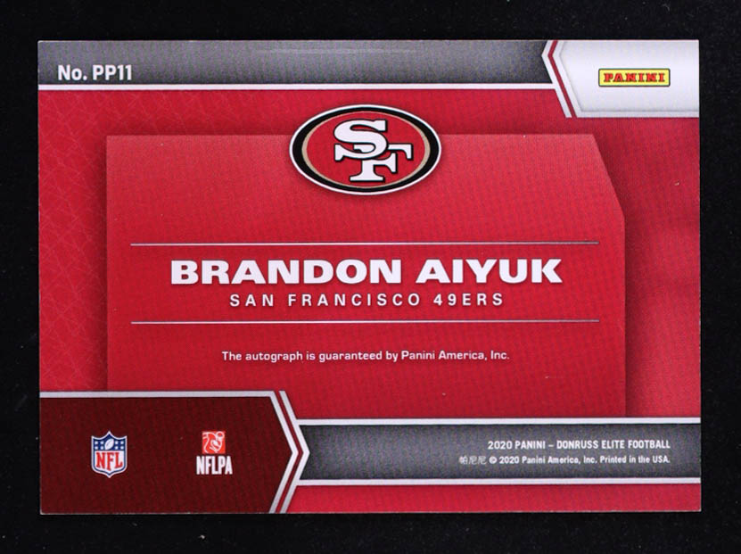 Brandon Aiyuk 2020 Elite Pen Pals #PP11 RC at PristineAuction.com Brandon Aiyuk 2020 Elite Pen Pals #PP11 RC at PristineAuction.com