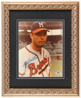 Eddie Mathews Signed Braves Custom Framed Photo Display (PSA) at PristineAuction.com