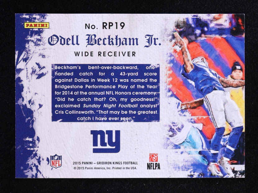 Odell Beckham Jr. 2015 Gridiron Kings Royal Performances #19 at PristineAuction.com Odell Beckham Jr. 2015 Gridiron Kings Royal Performances #19 at PristineAuction.com