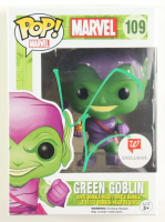 Willem Dafoe Signed Marvel #109 Green Goblin Bobble-Head Funko Pop! Vinyl Figure (PSA) at PristineAuction.com