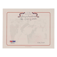 George Mendonsa Signed 5x6 Bookplate Inscribed "The Kissing Sailor" (PSA) at PristineAuction.com