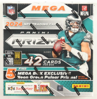 2024 Panini Prizm Football Mega Box (Neon Green Pulsar Prizms) at PristineAuction.com