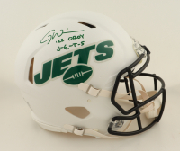 Garrett Wilson Signed LEJets Full-Size Authentic On-Field Lunar Eclipse Alternate Speed Helmet Inscribed "'22 OROY" & "J-E-T-S" (Fanatics) at PristineAuction.com