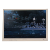 Stanley Kalina Signed Stan Stokes "Battleship Row" Lithograph (AIV) at PristineAuction.com