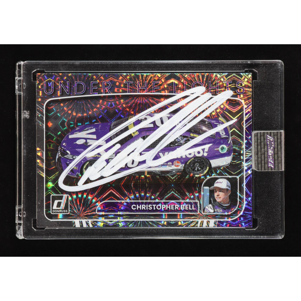 Christopher Bell Signed 2023 Donruss Under the Lights #14 (PA) at PristineAuction.com