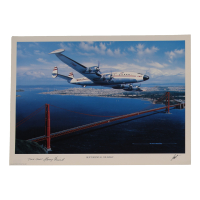 Larry Girard Signed Stan Stokes "Sentimental Journey" Lithograph Inscribed "TWA CAPT." (AIV) at PristineAuction.com