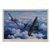 Joe Foss Signed Stan Stokes "Tough As Nails" Lithograph Inscribed "CMH" (AIV) at PristineAuction.com