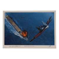 Capt. Robert M. Elder Signed Stan Stokes "Midway: The Turning Point" Lithograph Inscribed "USN" (AIV) at PristineAuction.com