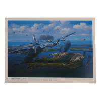 John "Davy" Crockett Signed Stan Stokes "Flying Into A War" Lithograph (AIV) at PristineAuction.com