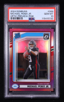 Michael Penix Jr. 2024 Donruss Optic Rated Rookies Preview Pink #308 RC (PSA 10) at PristineAuction.com