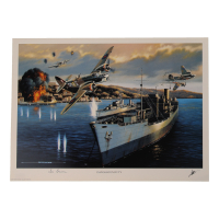 Sir Ivor Broom Signed Stan Stokes "Dangerous Duty" Lithograph (AIV) at PristineAuction.com