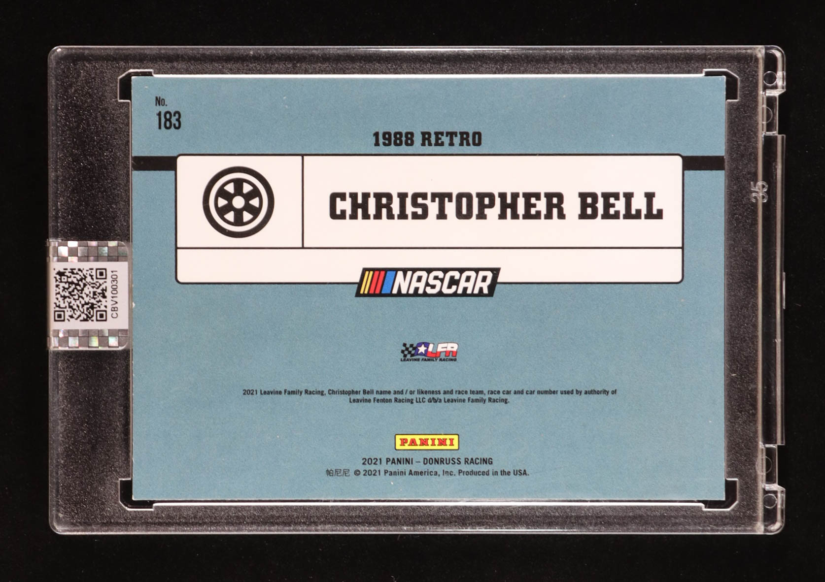 Christopher Bell Signed 2021 Donruss Retro #183 (PA) at PristineAuction.com Christopher Bell Signed 2021 Donruss Retro #183 (PA) at PristineAuction.com