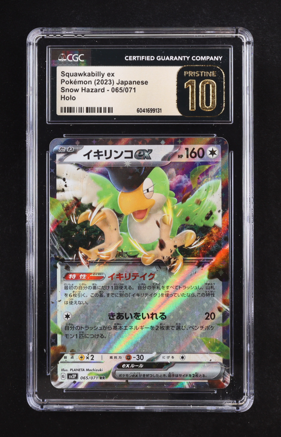Squawkabilly Ex 2023 Pokemon Snow Hazard Japanese #65 (CGC Pristine 10) at PristineAuction.com Squawkabilly Ex 2023 Pokemon Snow Hazard Japanese #65 (CGC Pristine 10) at PristineAuction.com