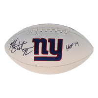 Michael Strahan Signed Giants Logo Football Inscribed "HOF '14" (Beckett) at PristineAuction.com