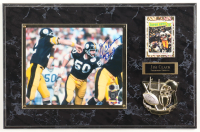 Jim Clack Signed Steelers Photo Plaque Display (Beckett) at PristineAuction.com