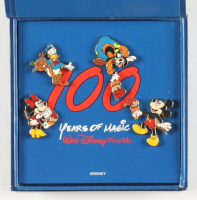 Disney World LE Mickey Mouse & Friends 100th Anniversary Set of 47) Pins at PristineAuction.com