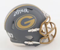Davante Adams Signed Packers Slate Alternate Speed Mini Helmet (Beckett) at PristineAuction.com