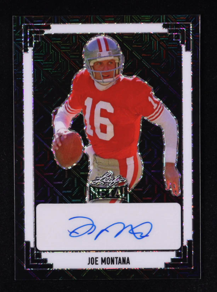 Joe Montana 2024 Leaf Metal '91 Leaf Autographs Mojo Black #91AJM1 #3/5