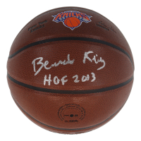 Bernard King Signed Knicks Logo NBA Basketball Inscribed "HOF 2013" (Schwartz) at PristineAuction.com