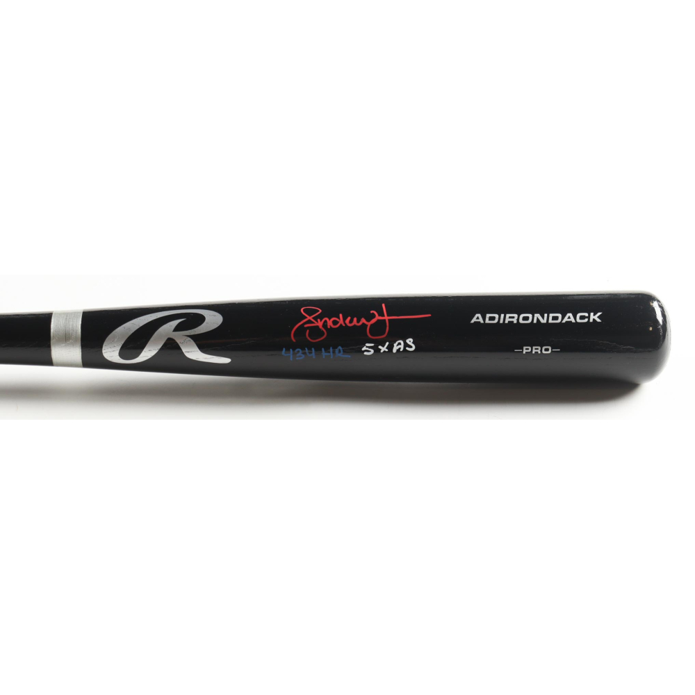Andruw Jones Signed Rawlings Pro Baseball Bat Inscribed "434 HR" & "5x AS" (AWM) at PristineAuction.com