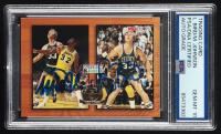 Magic Johnson / Larry Bird Signed 1993-94 Hoops #MB1 (PSA | Auto 10) at PristineAuction.com