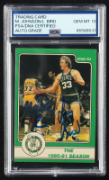 Magic Johnson / Larry Bird Signed 1984 Star Larry Bird #8 Larry Bird / The 1980-81 Season (PSA | Auto 10) at PristineAuction.com