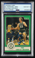 Magic Johnson / Larry Bird Signed 1984 Star Larry Bird #8 Larry Bird / The 1980-81 Season (PSA | Auto 10) at PristineAuction.com