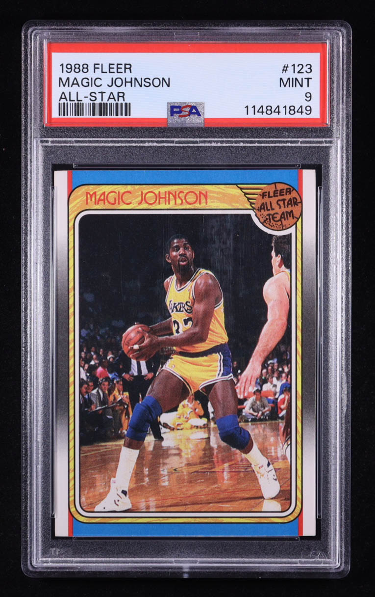 Magic Johnson 1988-89 Fleer #123 AS (PSA 9) at PristineAuction.com Magic Johnson 1988-89 Fleer #123 AS (PSA 9) at PristineAuction.com