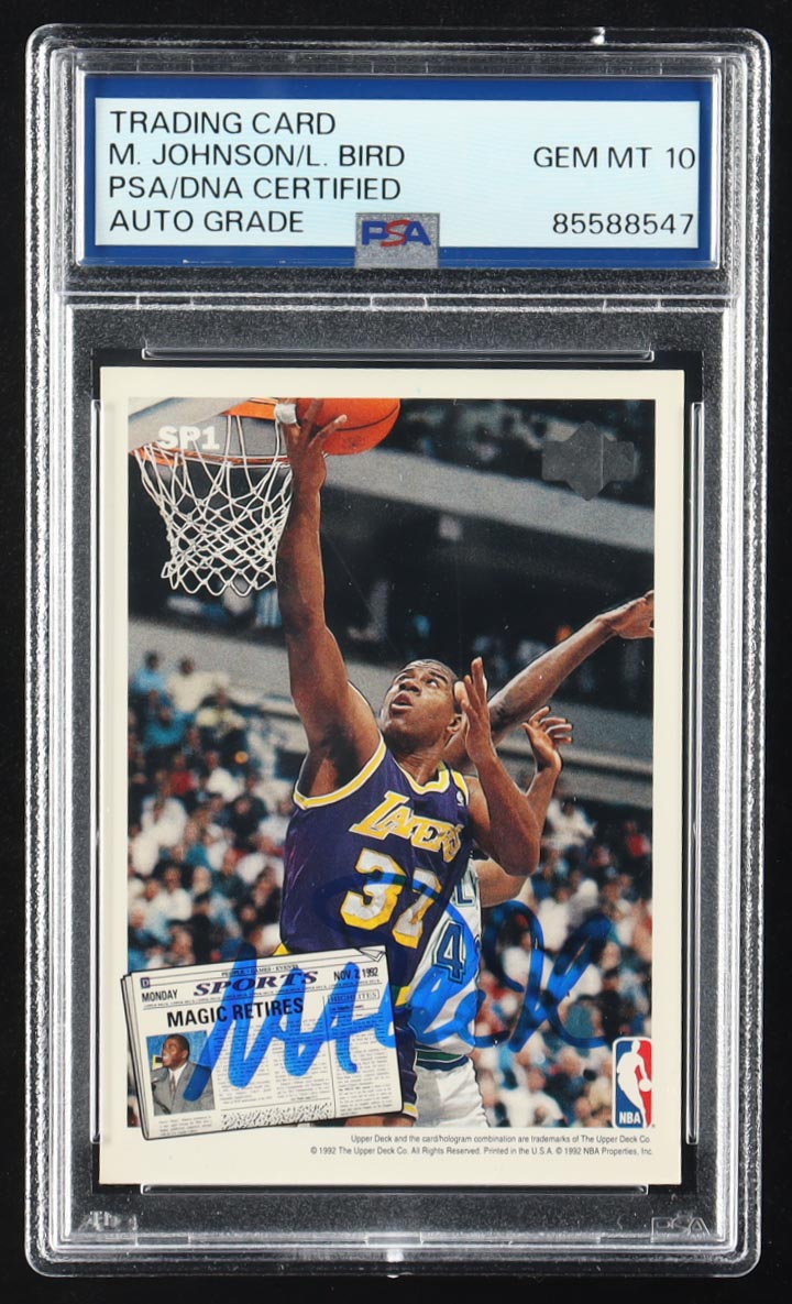 Magic Johnson / Larry Bird Signed 1992-93 Upper Deck #SP1