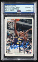 Magic Johnson / Larry Bird Signed 1992-93 Upper Deck #SP1 Magic Johnson / Larry Bird (PSA | Auto 10) at PristineAuction.com