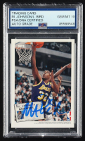 Magic Johnson / Larry Bird Signed 1992-93 Upper Deck #SP1 Magic Johnson / Larry Bird (PSA | Auto 10) at PristineAuction.com
