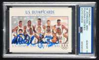 Larry Bird & Magic Johnson Signed U.S. Olympic Basketball Team 1992 Impel U.S. Olympic Hopefuls #18 (PSA | Autograph Graded PSA 10) at PristineAuction.com
