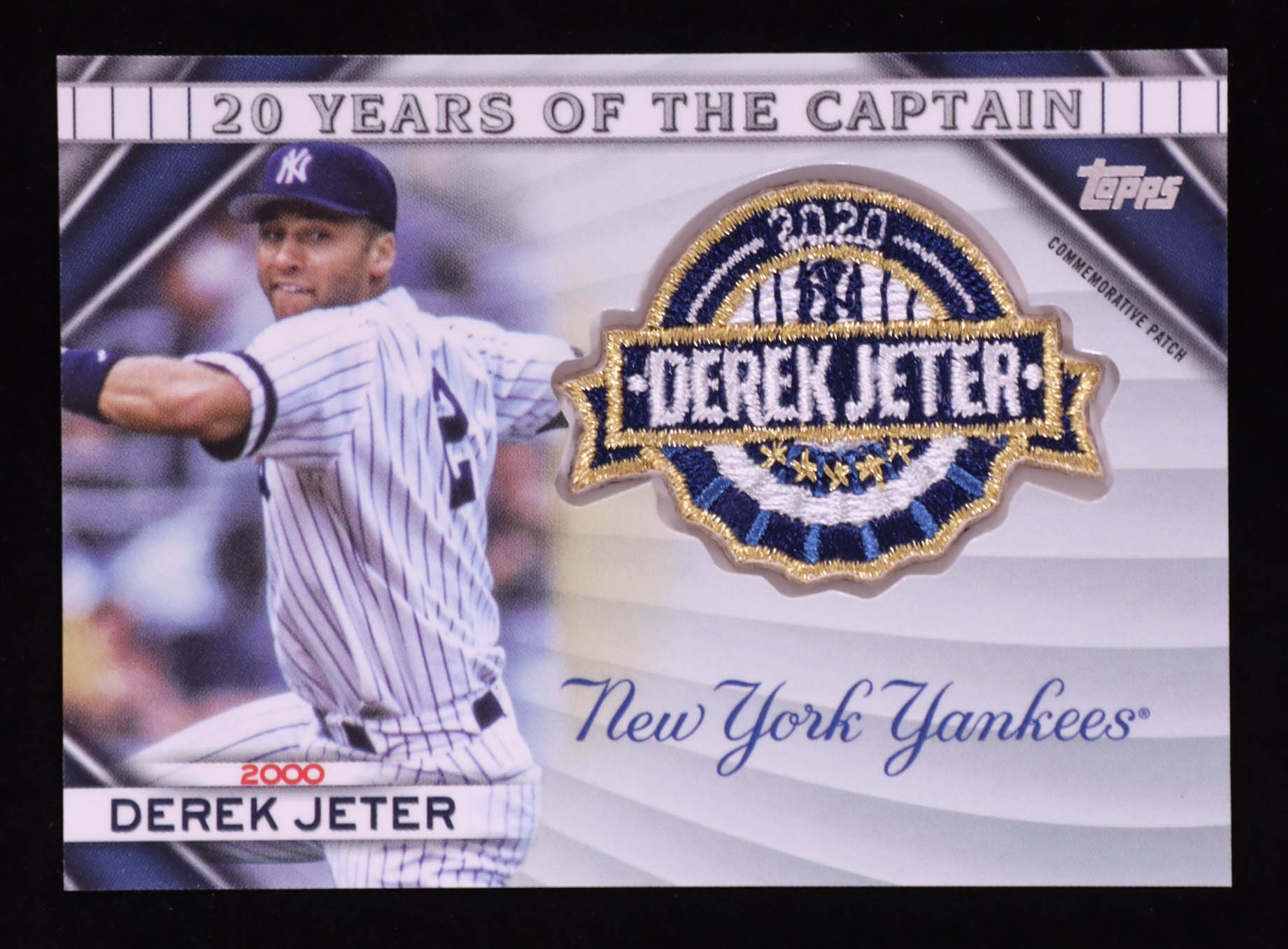Derek Jeter 2020 Topps Update 20 Years of The Captain Commemorative Patches #20YCC00 at PristineAuction.com Derek Jeter 2020 Topps Update 20 Years of The Captain Commemorative Patches #20YCC00 at PristineAuction.com