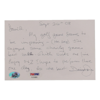 Davy Jones Signed 4x6 Handwritten Note (PSA) at PristineAuction.com