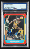 Magic Johnson Signed 1986 Fleer #53 (PSA | Autograph Graded 10) at PristineAuction.com
