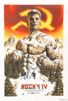 Dolph Lundgren Signed "Rocky IV" 12x18 Canvas Poster (JSA) at PristineAuction.com