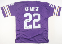 Paul Krause Signed Jersey Inscribed "HOF 98" (Beckett) at PristineAuction.com