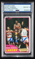 Magic Johnson Signed 1981-82 Topps #21 (PSA | Autograph Grade 10) at PristineAuction.com