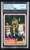 Magic Johnson Signed 1981-82 Topps #21 (PSA | Autograph Grade 10) at PristineAuction.com
