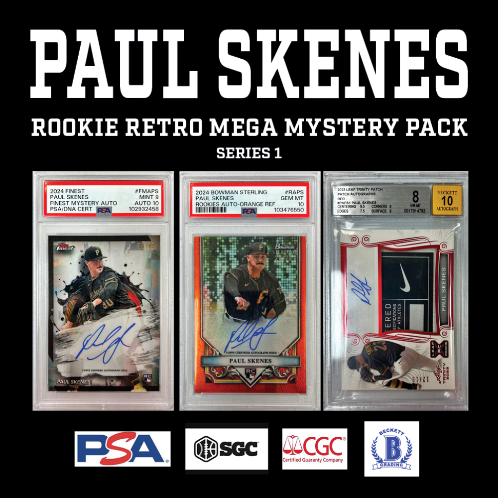 Break King "PAUL SKENES ROOKIE RETRO" MEGA Mystery Box / Pack Series 1 at PristineAuction.com Break King "PAUL SKENES ROOKIE RETRO" MEGA Mystery Box / Pack Series 1 at PristineAuction.com