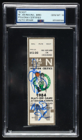 Magic Johnson & Larry Bird Signed 1984 NBA Championship Playoffs Game 1 at Boston Garden Ticket (PSA 10) at PristineAuction.com