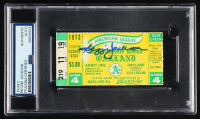 Reggie Jackson Signed Original 1973 ALCS Game 4 Ticket | Oakland Athletics vs. Baltimore Orioles (PSA) at PristineAuction.com