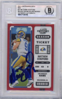 Matthew Stafford Signed 2022 Contenders Optic Red #27 (BGS) at PristineAuction.com