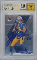 Justin Herbert Signed 2020 Panini Mosaic #204 (BGS 9.5 | Auto 10) at PristineAuction.com
