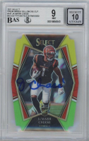 Ja'Marr Chase Signed 2021 Select Prizm Green Yellow Die Cut #147 RC (BGS 9 | Auto 10) at PristineAuction.com