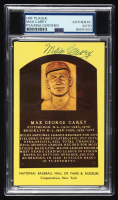 Max Carey Signed Hall of Fame Plaque Postcard (PSA) at PristineAuction.com