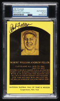 Bob Feller Signed Hall of Fame Plaque Postcard (PSA) at PristineAuction.com